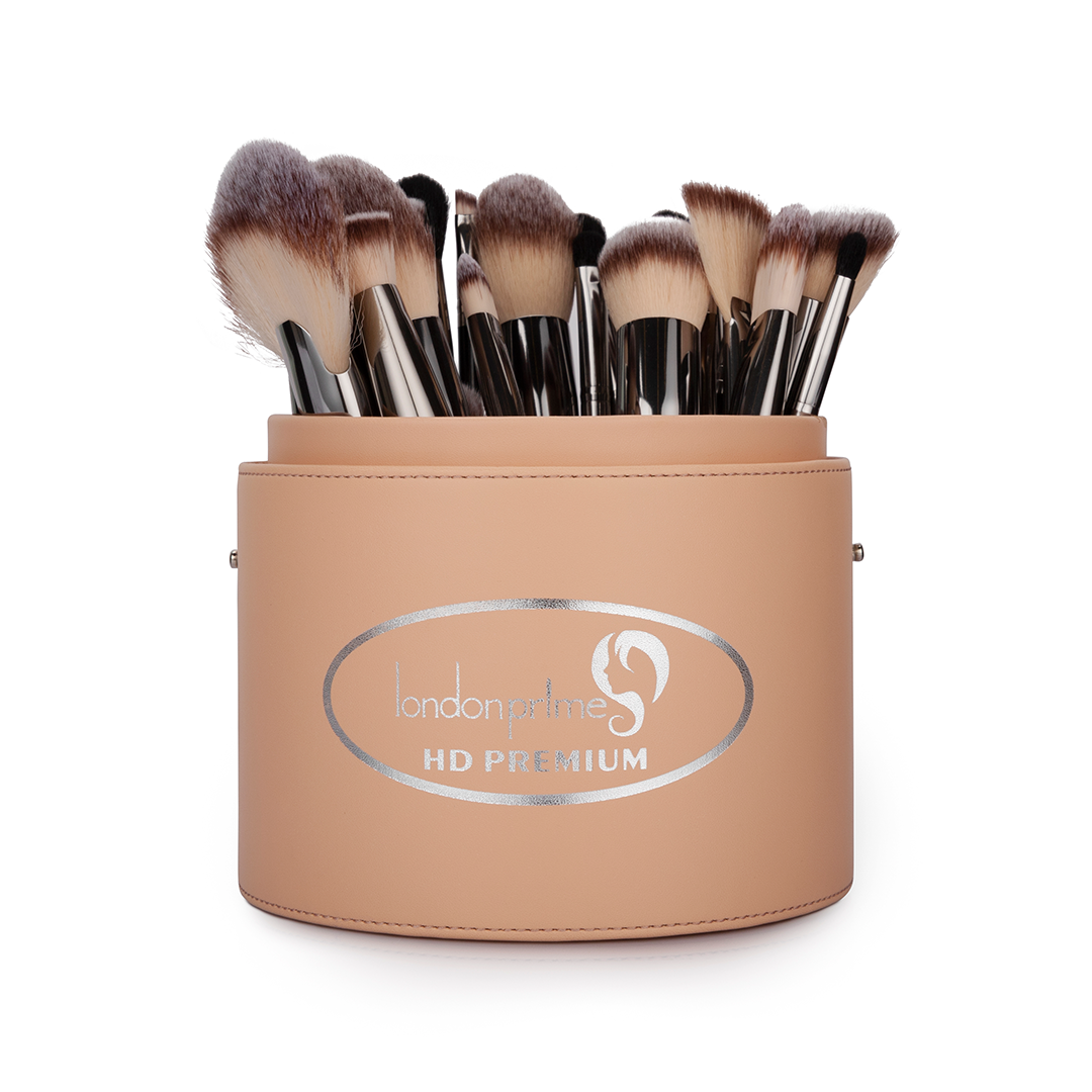 HD Professional Brush Set 24 Pcs With Yellow Blender and Hibiscus Remover Pad