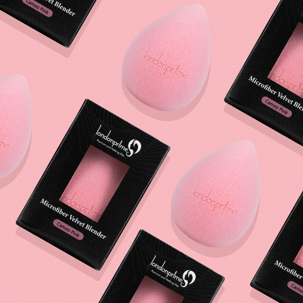 Cameo Pink Microfiber Velvet Sponge Beauty Blender - London Prime