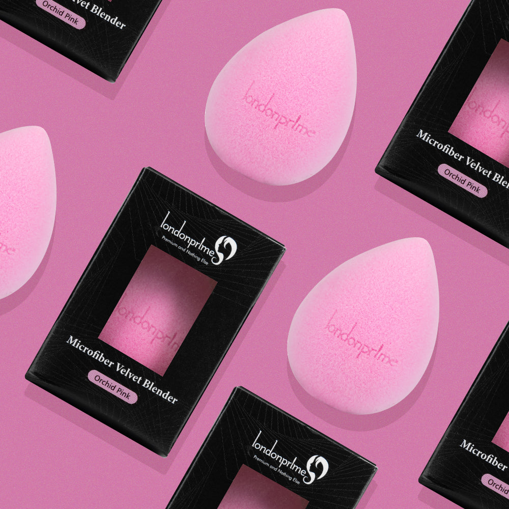 Orchid Pink Microfiber Velvet Sponge Beauty Blender - London Prime